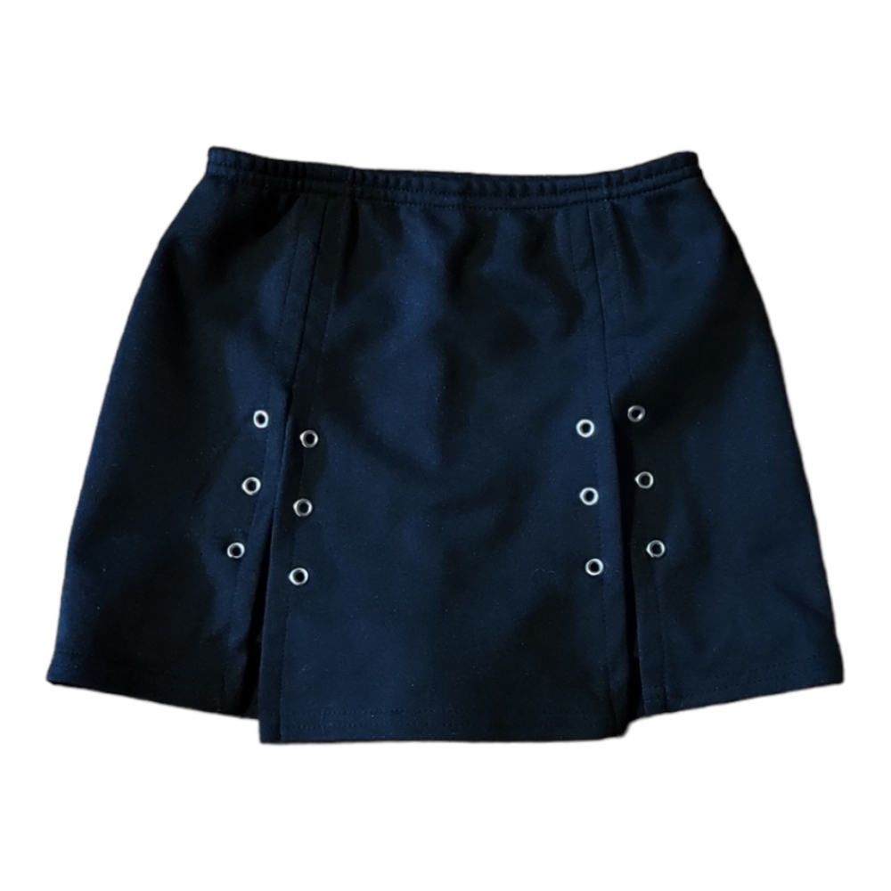 Girl's Identity Skort/Skirt Black W/Front Flap
